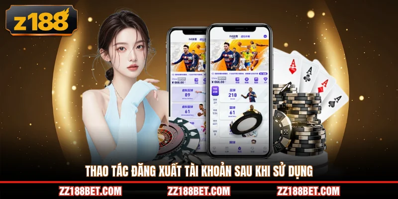 Thao tác đăng xuất tài khoản